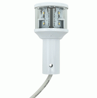 LIGHT BAR TOPS - C-5 Complimant Seaview 3NM LED combination mast head all-round light / IP67 watertight with 7' of wire (12v). USCG approved for boats up to 20 meters (65.6') in length / Color White - LTBLED12C5 - Seaview